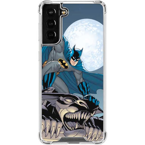 DC Comics Batman Action Pose 90's art Galaxy S21 FE Clear Case